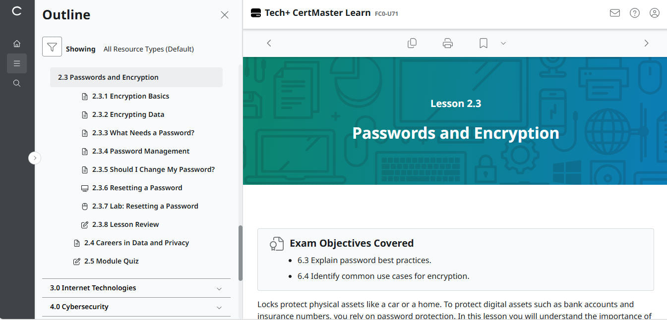 CertMaster Learn Tech+ (V6)  - FC0-U71  (2 Months)