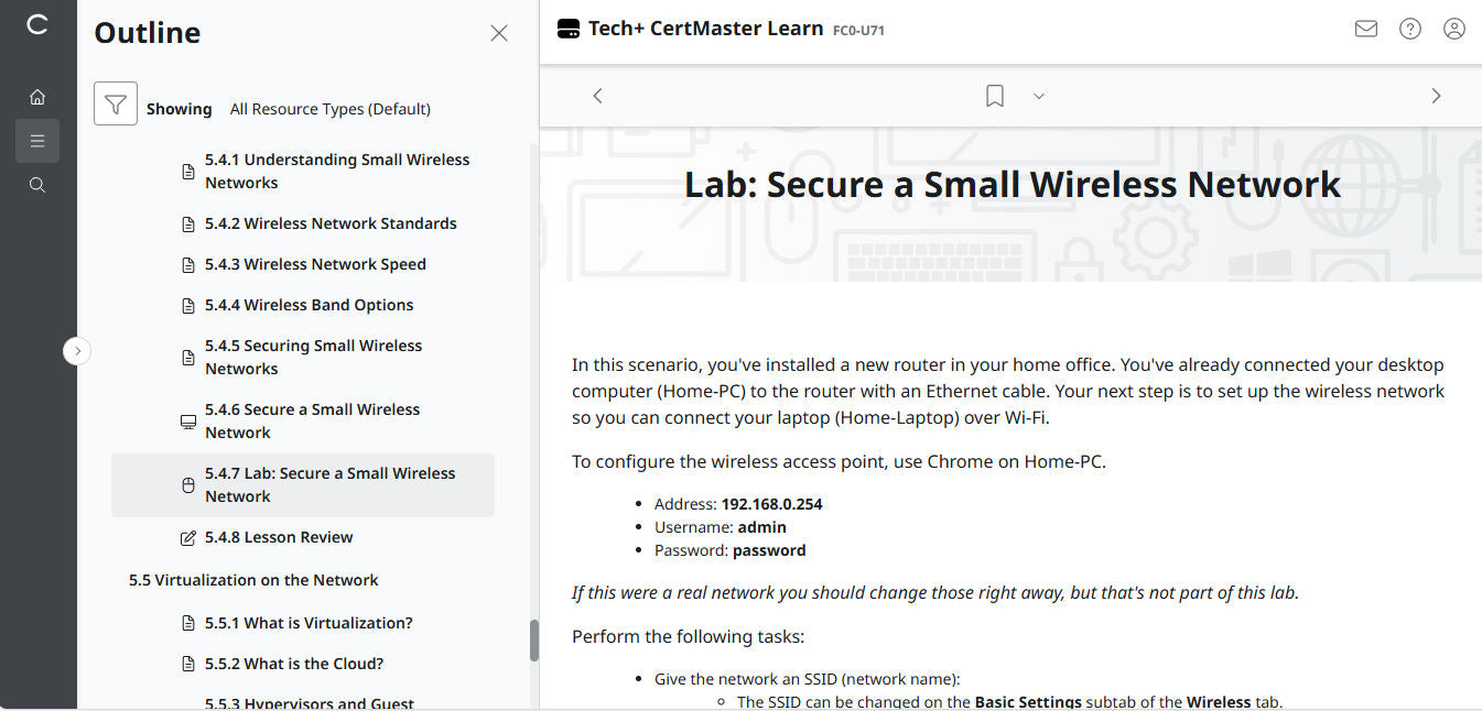CertMaster Learn Tech+ (V6)  - FC0-U71  (2 Months)