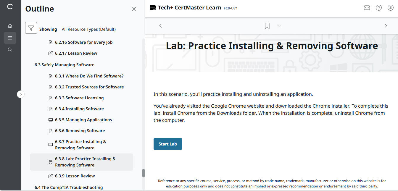CertMaster Learn Tech+ (V6)  - FC0-U71  (2 Months)