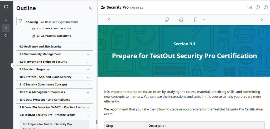 TestOut Security Pro for Security+ (SY0-701) for Student - 12 Month Access