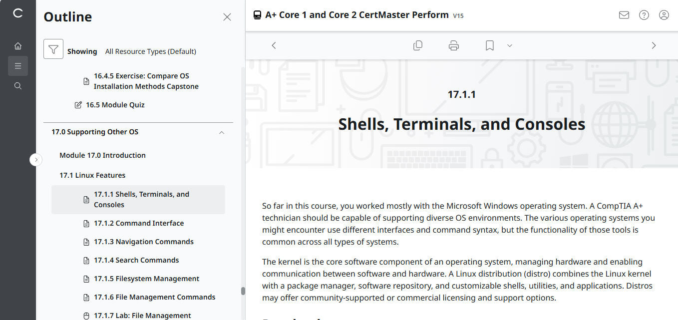 CertMaster Perform CompTIA A+ Core 1 & 2   (V15)