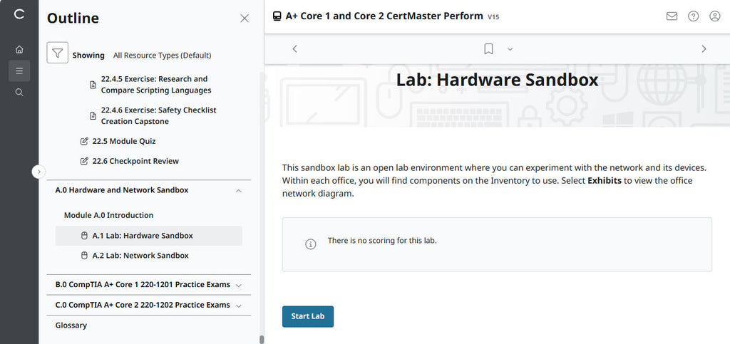 CertMaster Perform CompTIA A+ Core 1 & 2   (V15)