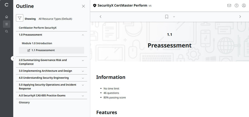 CompTIA CertMaster Perform – SecurityX CASP+ CAS-005 個人ライセンス