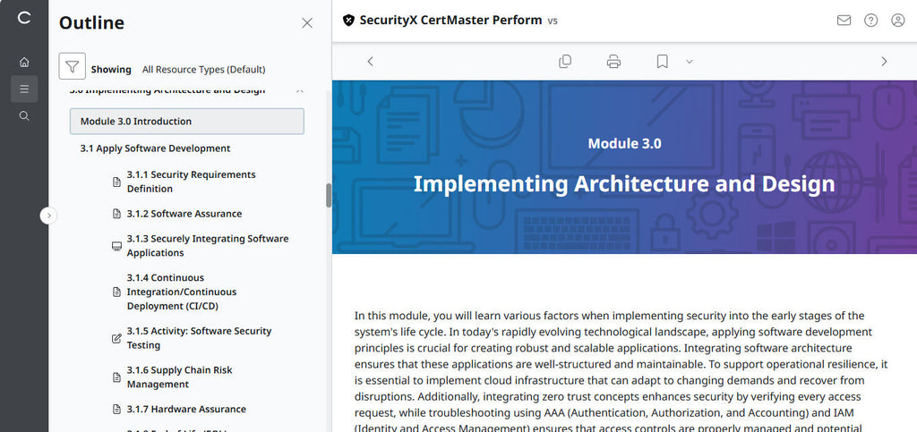 CompTIA CertMaster Perform – SecurityX CASP+ CAS-005 個人ライセンス
