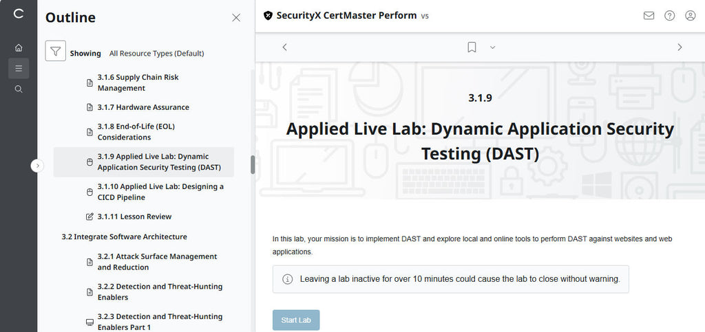 CompTIA CertMaster Perform – SecurityX CASP+ CAS-005 個人ライセンス