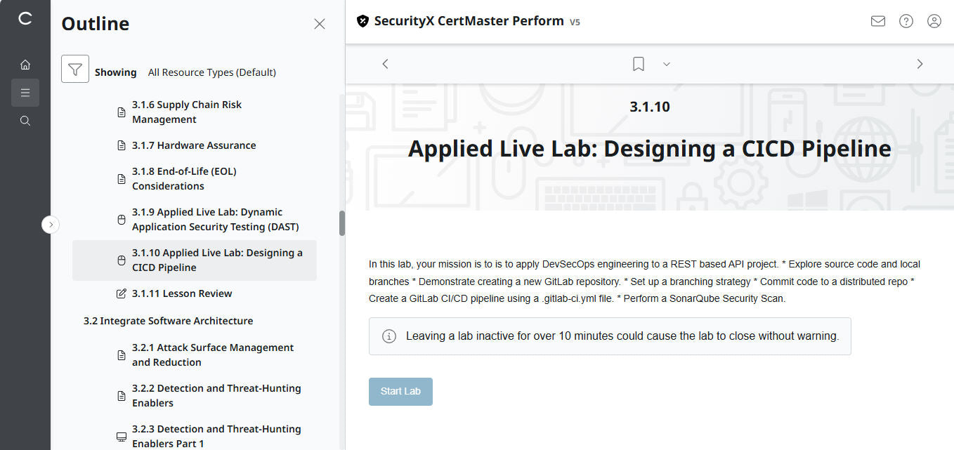 CompTIA CertMaster Perform – SecurityX CASP+ CAS-005 個人ライセンス