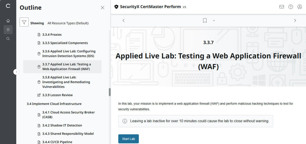 CompTIA CertMaster Perform – SecurityX CASP+ CAS-005 個人ライセンス