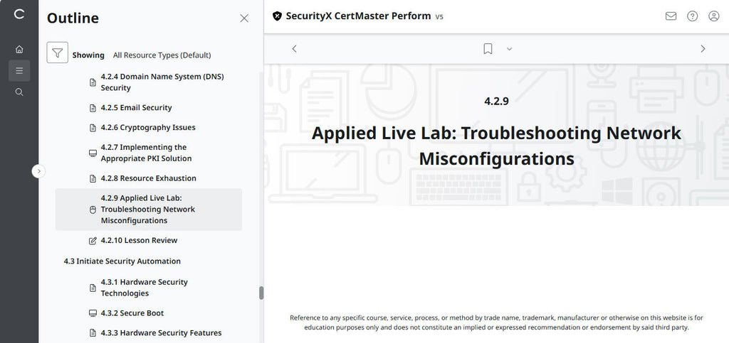 CompTIA CertMaster Perform – SecurityX CASP+ CAS-005 個人ライセンス