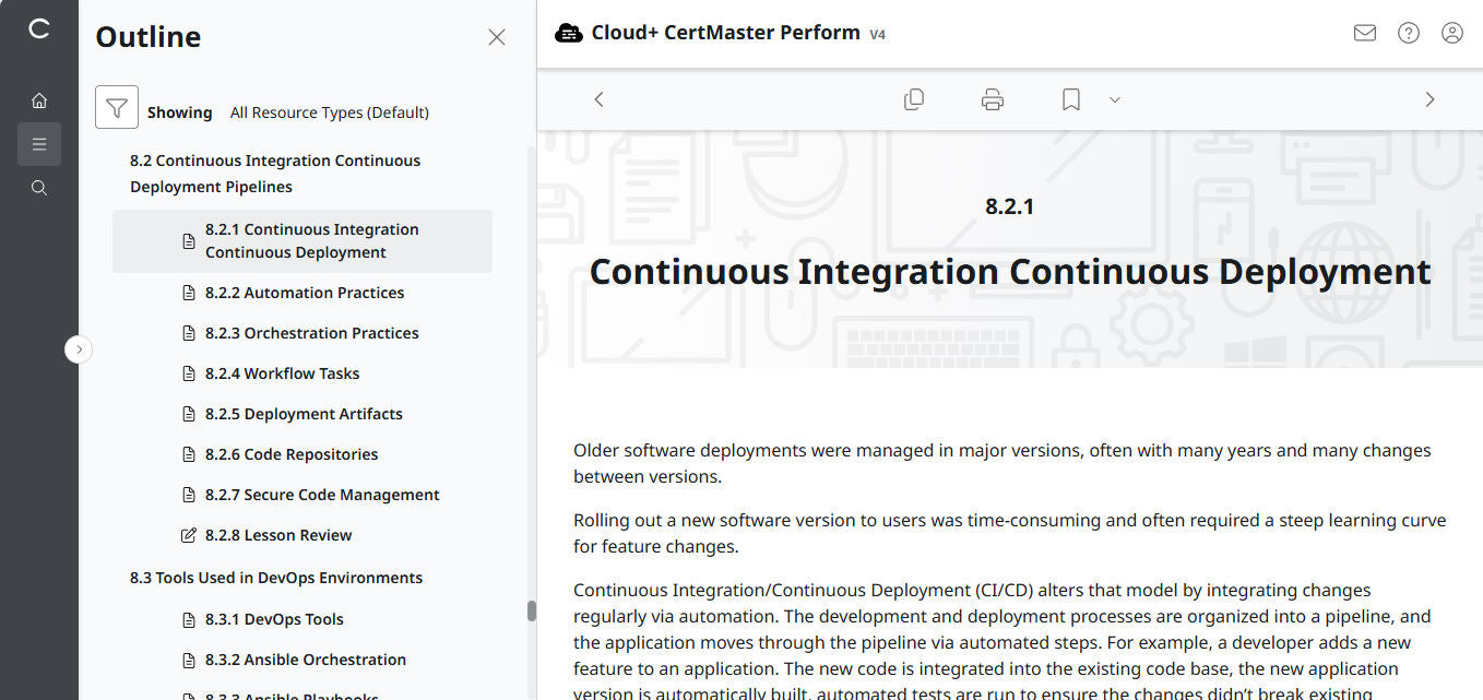 CompTIA Cloud+ CertMaster Perform (CV0-004)